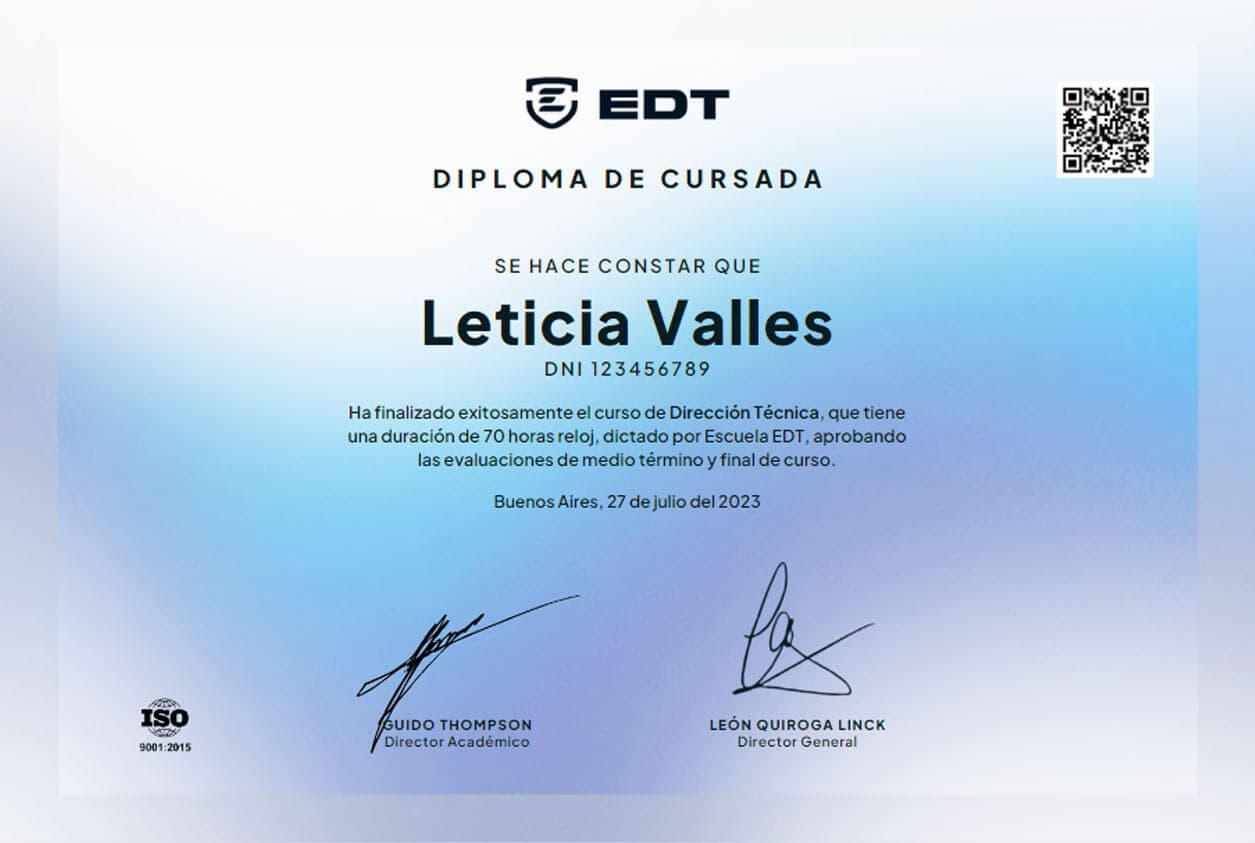 Certificado EDT
